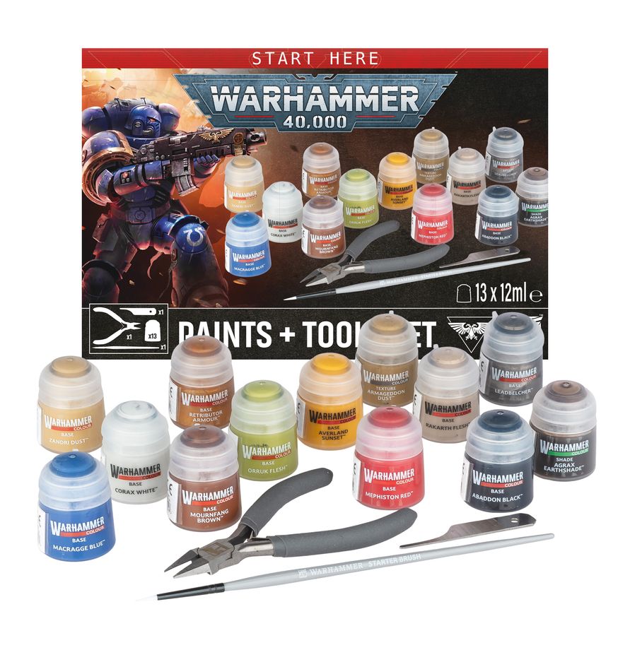 Warhammer 40k - Paints & Tools Set