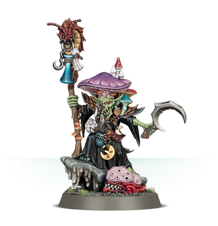 thumbnail image 2 of Games Workshop Fungoid Cave-Shaman Snazzgar Stinkmullett – Gloomspite Gitz – Age Of Sigmar – Unassembled Unpainted 2 of 3