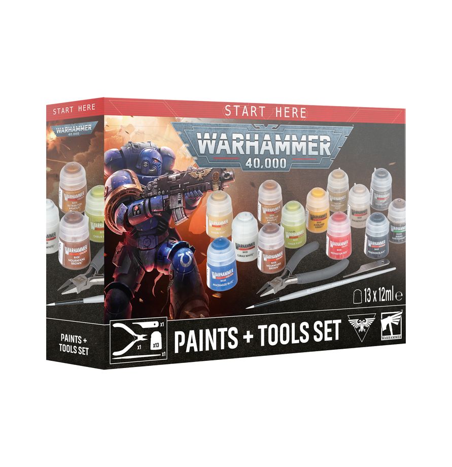 Warhammer 40k - Paints & Tools Set