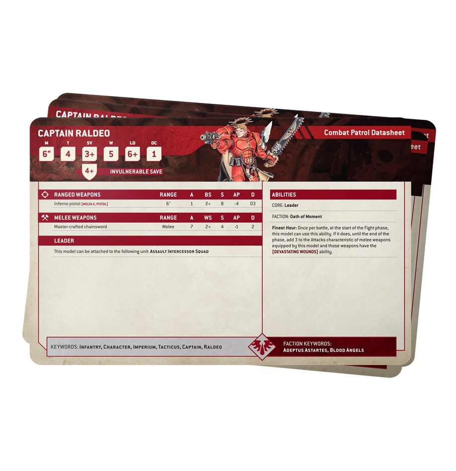 Blood Angels - Datasheet Cards