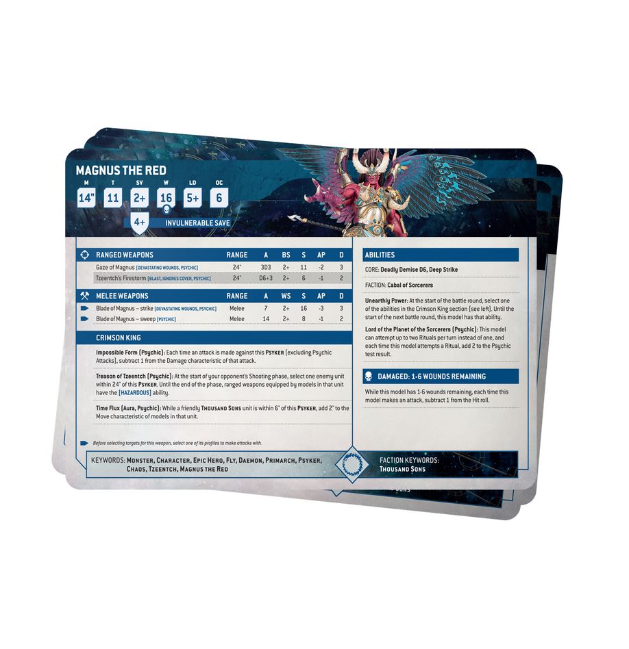 Datasheet Cards - Thousand Sons