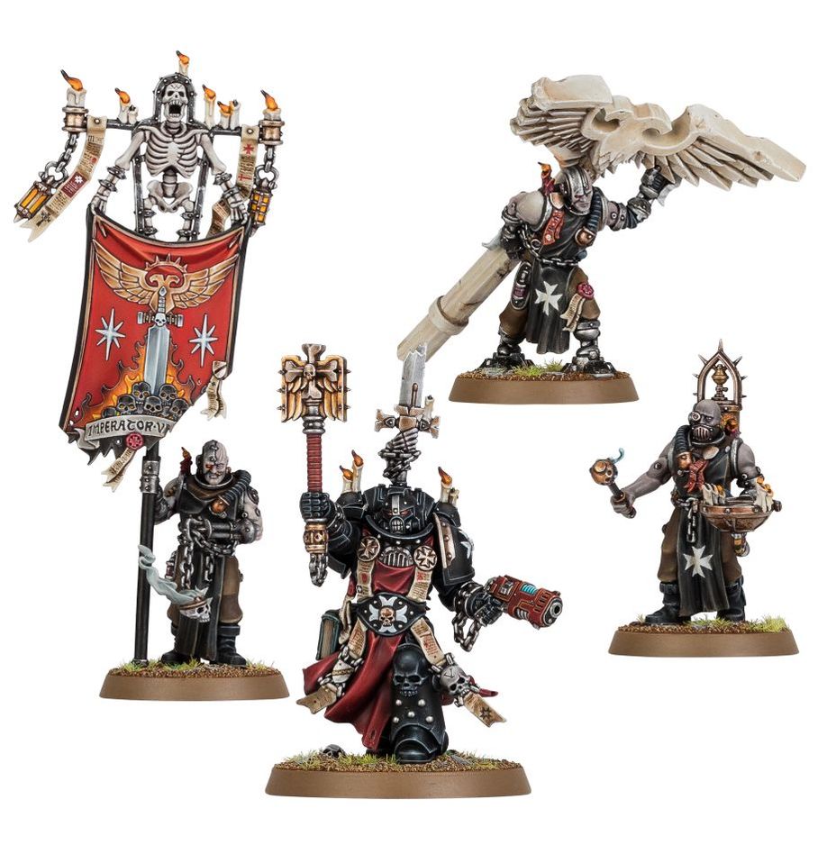 Black Templars - Chaplian Grimaldus & Retinue