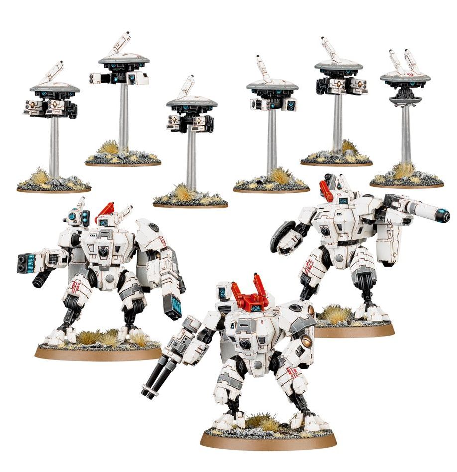 T'au Empire - XV8 Crisis Battlesuit Team